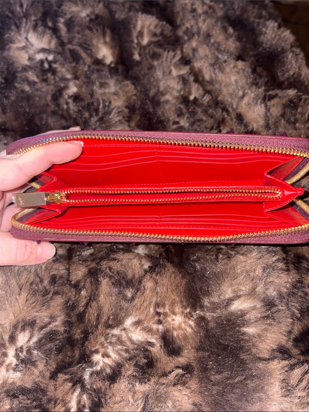NWT Christian Louboutin Panettone Wallet in Merlot - Full Set & Pristine - Picture 4 of 8